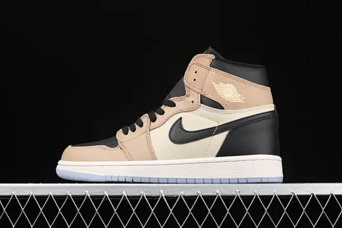 All categories Air Jordan Jordan series basketball shoes Air Jordan 1 High Air Jordan 1 High AJ1 Joe 1 Black Khaki Pearl Milk Tea Chameleon AH7389-003